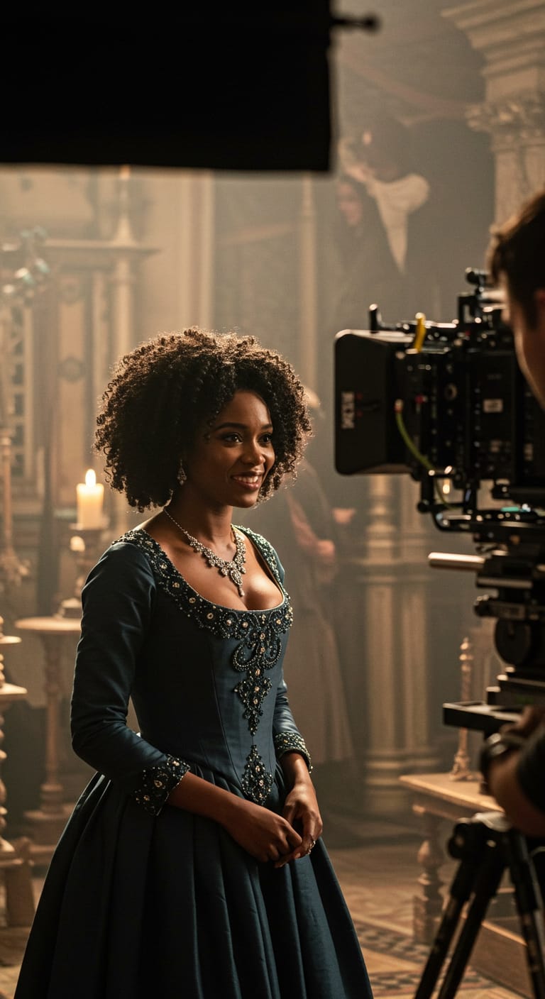 black actress on set